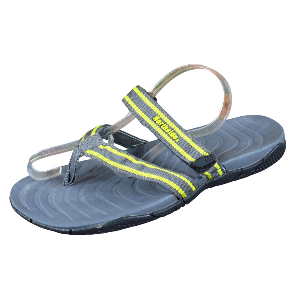 Northside Burke Women Sandal Size 9 Casual Outdoor Thong Gray Lime Synthetic
